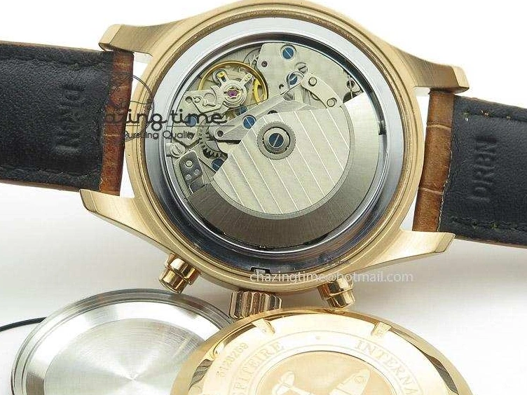 MIROTIME 0512 Youthful Pilot Chrono RG 3878 Gray Dial on Light Brown Leather Strap A 7394